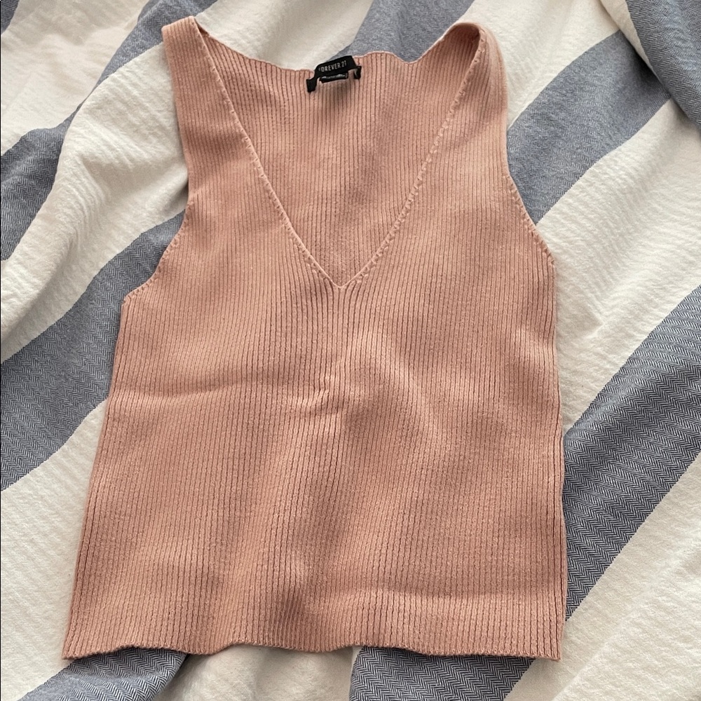 Women's knit Pink Sleeveless Top
